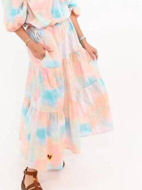 Kerri Rosenthal Gabrielle Maxi Skirt Sz Medium 'Blustery Day  Euro Summer  NWT
